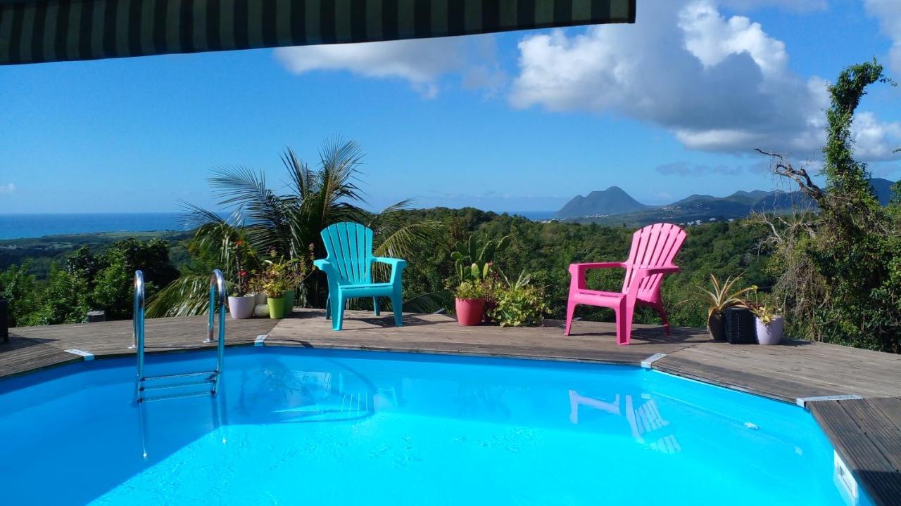 Chambre Chez L'Habitant Avec Piscine Privative Et Vue Panoramique Sur La Mer Des Caraibes Desmarinieres Eksteriør bilde
